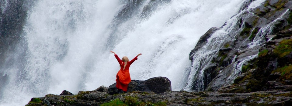 Dancer at Waterfall